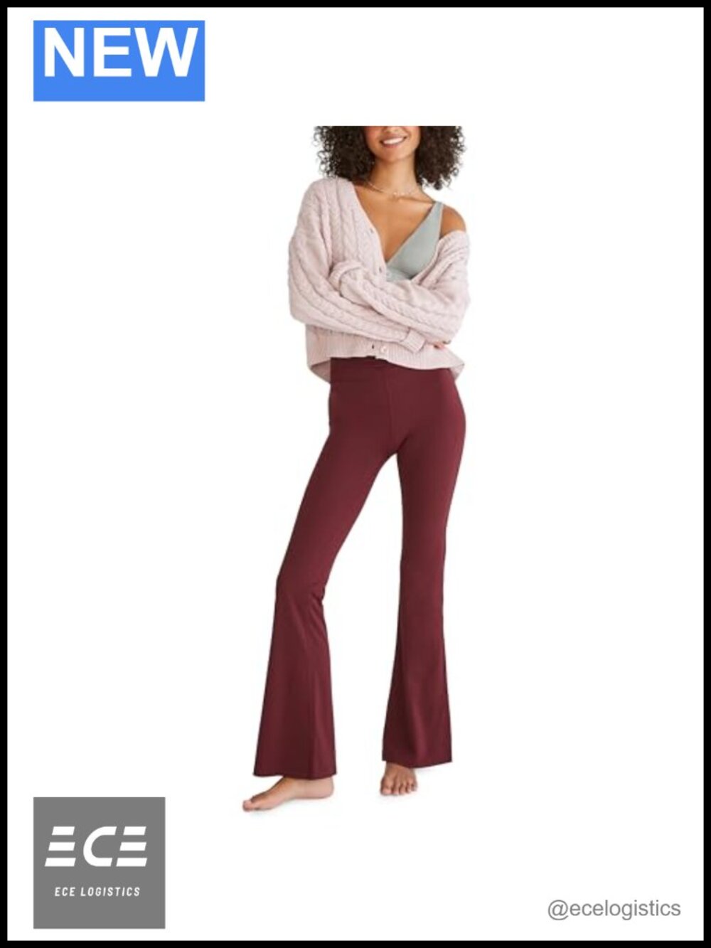 Women's High-Rise Cinched Flare Leggings 4-Way Stretch Moisture-Wicking